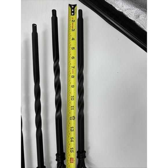 44” x 0.5” Black Hollow Aluminum Pin Top Single Basket Baluster Lot Of 4 {G8} - Picture 9 of 14